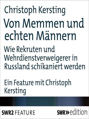 cover image of Von Memmen und echten Männern